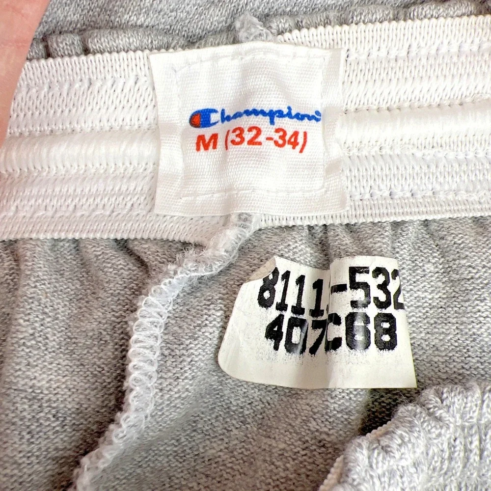 Vtg 90s Champion Shorts‎ Mens M Heather Gray NWT Deadstock Script C Patch 1995